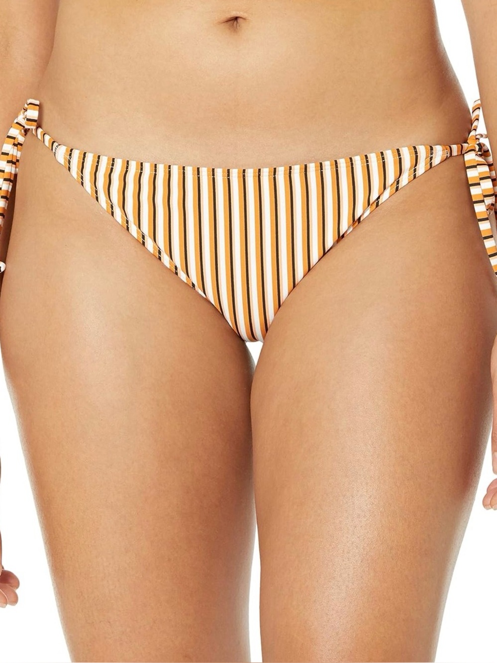 Roxy Printed Beach Classics Tie Side Moderate Coverage Bikini Bottom Striped XL